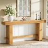 Tribesigns Solid Wood Console Table, Farmhouse 63" Long Entryway Table with Stable Leg for Living Room, Hallway, Foyer - 2 of 4