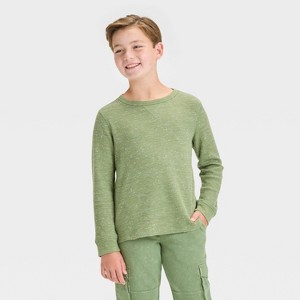 Boys' Long Sleeve Thermal T-Shirt - Cat & Jack™ - 1 of 3