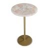 Rosie Round Chairside Table Agate - Steve Silver Co.: Iron Base, Quartz Top, No Assembly Required - 4 of 4