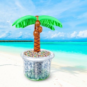 Joyfy 60" Inflatable Palm Tree Cooler, Summer Outdoor Drink  Cooler for Picnic Beach Pool, Beach Theme Party Pool Decor - 1 of 4