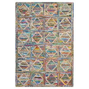 Multi-Colored Abstract Tufted Area Rug - (6