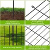 Decorative Garden Fence,10 Panels No Dig Decorative Fence with Gate for Outdoor,Yard, Patio, Animal Barrier Rustproof Metal Wire Panel,Dog Fence - 3 of 4