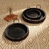 Gulches Decorative Bowls: Cenecharl Round Mango Wood Tray with Black Metal Handles - 2 of 4
