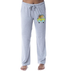 Scooby-Doo Womens' Mystery Machine Shaggy Velma Fred Daphne Pajama Pants Grey - 1 of 3