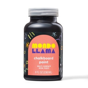 8 fl oz Chalkboard Paint Black - Mondo Llama™: Multi-Surface, Non-Toxic, Water-Based Craft Paint - 1 of 4