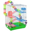 FURNIinspire 5 Tier Hamster Cage,Portable Carry Handle,Rat Gerbil Cage with Food Dish, Exercise Wheel,18"*11,75"*22.75" - 4 of 4