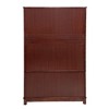 Keloyid Seusar Brownish Yellow Wood 46.3 in. Armoire with 2 Drawers, Hanging Rod and Shelves - 3 of 4