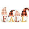 Northlight Plaid Gnomes Fall Harvest Wooden Sign - 10" - 3 of 4