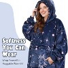 Catalonia Women's Oversized Flannel Blanket Hoodie Sweatshirt, Cozy Warm Blanket Wearable Fleece Pullover, Soft Lounge Sweatshirt for Gift Woman Wife - 2 of 4