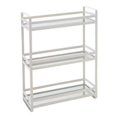 White 3-Tier Slim Wire Frame Vanity Spice Rack