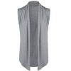 Lars Amadeus Men's Casual Open Front Sleeveless Irregular Hem Cardigan Vest - 2 of 4