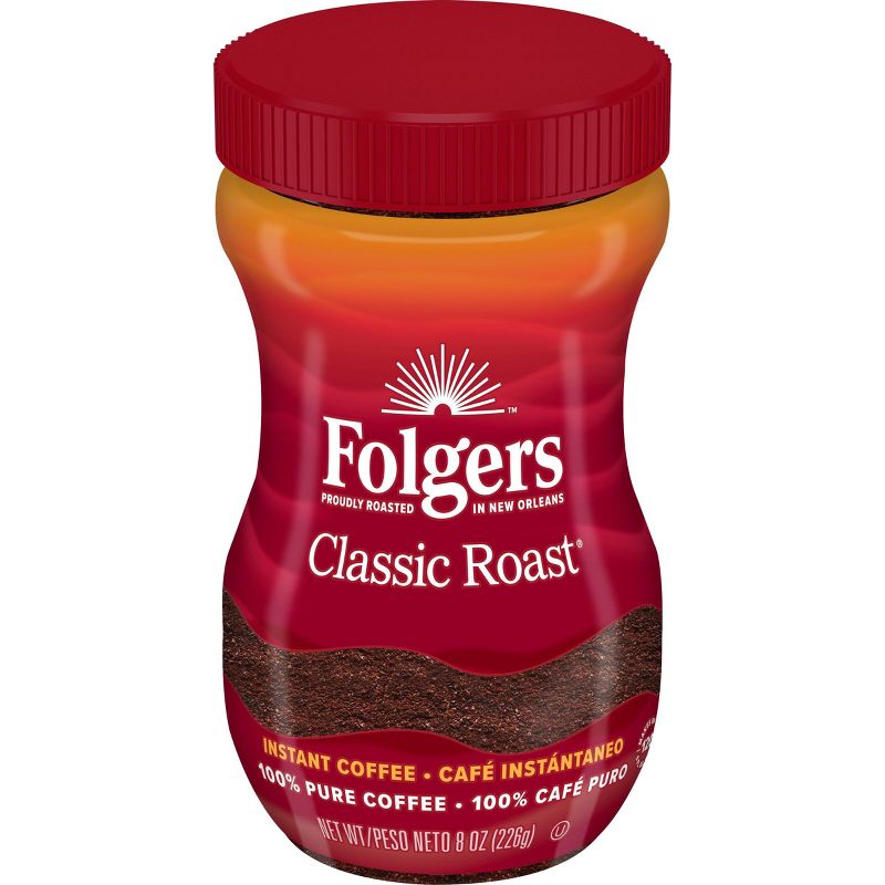 Folgers Classic Medium Roast Instant Coffee - 8oz, 1 of 18