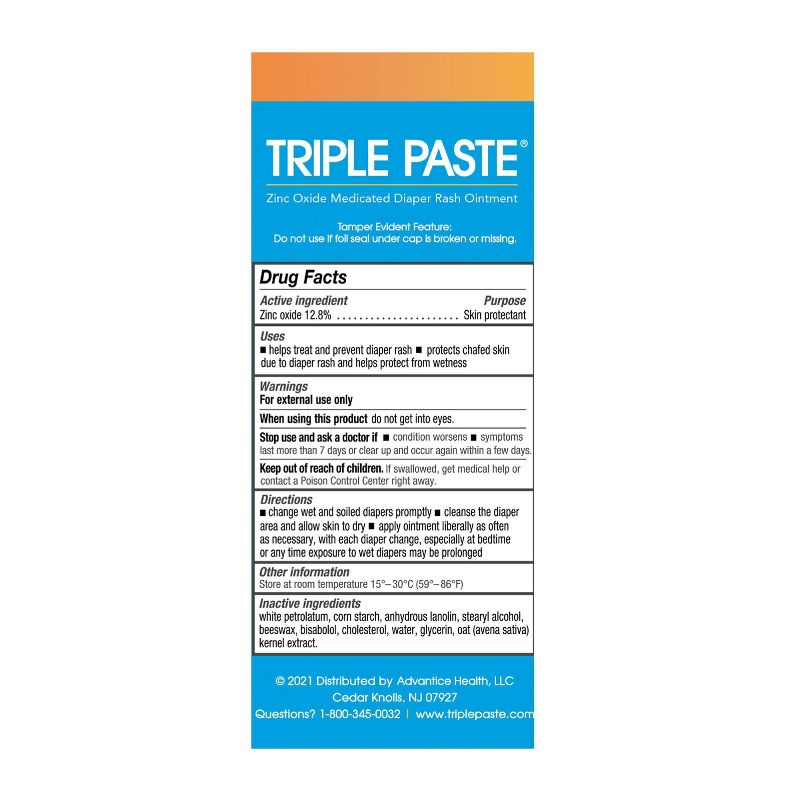 Triple Paste Diaper Rash Ointment - 3oz, 3 of 11