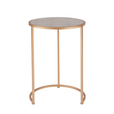 Anza Chronicle Gray Faux Shagreen Round Nesting End Tables