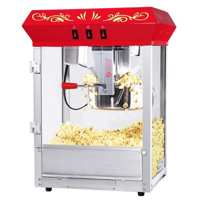 Great Northern Popcorn Foundation Popcorn Machine With Cart - 8 oz. Kettle,  Red