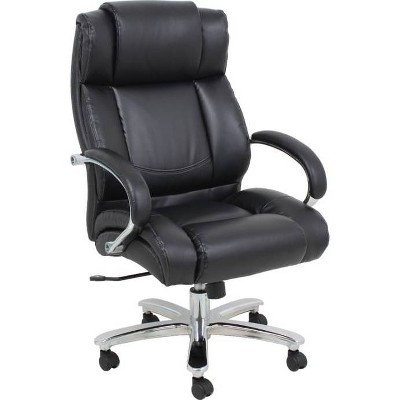 Big and Tall Bonded Leather High Back Executive Chair Onyx - Global Furniture