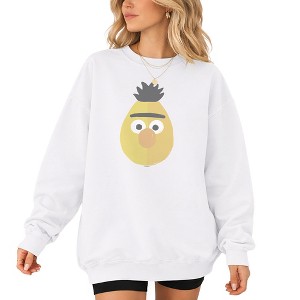 Men's Sesame Street The Bert Mug Crewneck Sweatshirt, White, 3X Large