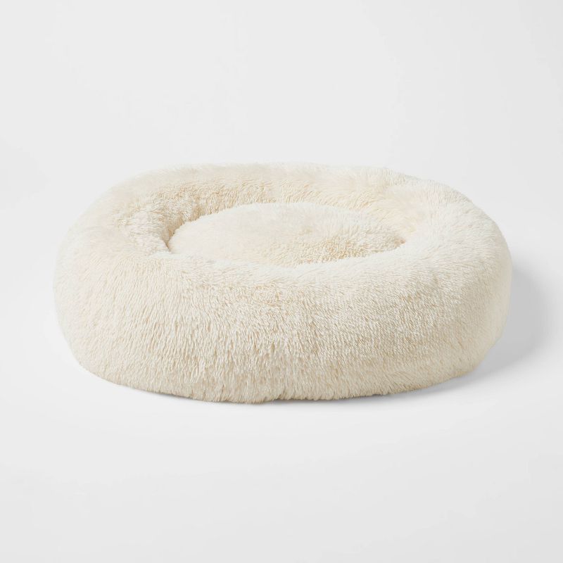 Donut Bolster Dog Bed - Boots &#38; Barkley&#8482; - Cream - L, 1 of 5