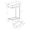 Monarch Specialties Accent Table C-Shaped End Side Snack Storage Drawer Living Room Bedroom Metal Laminate Brown Black Contemporary Modern - 3 of 4