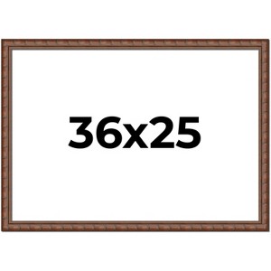 PosterPalooza | 36x25 Modern Bamboo Picture Frame, UV Acrylic, 5 Finishes - 1 of 4