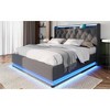 Sapphtopaz Twin Size Bed Frame Upholstered Bed Hydraulic Storage Bed with USB Bedroom Furniture, Easy Assembly, No Box Spring Needed - 2 of 4