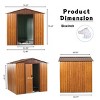 Outdoor Patio Metal Tool Storage Shed,Garden Backyard UV-Resistant Storage Shed with 4 Punched Vents,Sliding Doors and Padlock-Coolbibila - 4 of 4