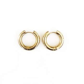 Thick Metal Hoop Earrings - A New Day™ Gold