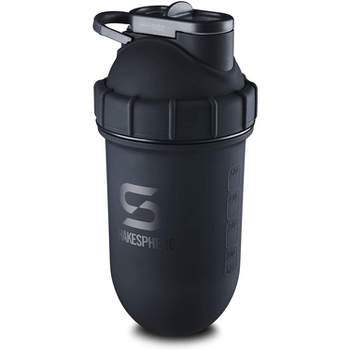 Athletic Works Shaker Bottle W/Mixing Ball Protein 24 Fluid Oz Frost/Black  NEW