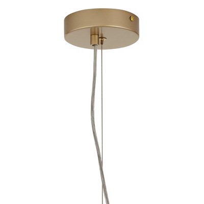 Baldwin Gold Orb Floral 6-Light Modern Pendant Chandelier