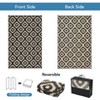 Outdoor Rug, Waterproof Reversible Patio Rug, Plastic Straw Camping Rug, Modern Geometric Foldable Large Rug for RV, Porch & Beach - 4 of 4
