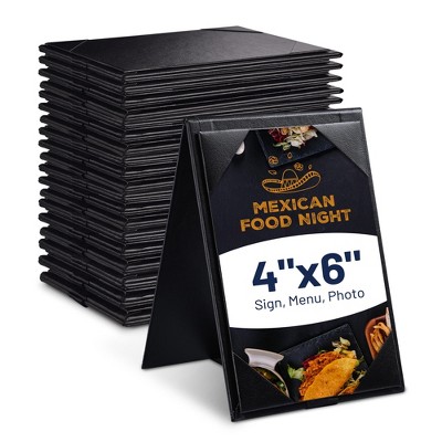 Yescom WeChef 20 Pack 4"x6" Double-Sided Menu A-Frame Holder Table Tent Restaurant Cafe