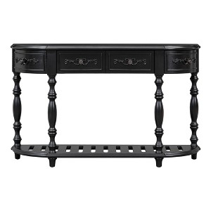 YOOCOZZ Classic Curved Console Table & Entryway Table with Four Drawers and One Open Shelf - 1 of 4