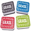 Ashley Productions® Non-Magnetic Mini Whiteboard Erasers, Chalk Loop, 10 Per Pack, 3 Packs - 2 of 3