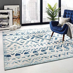Modway Reflect Tamako Diamond and Chevron Moroccan Trellis 8x10 Indoor / Outdoor Area Rug - 1 of 4