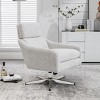 Baymax Swivel Armchair with Ottoman, Single Sofa, Reading Chair for Living Room, Bedroom, Office, Indoor Furniture - Maison Boucle - 4 of 4