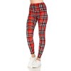 Slickblue Women's Long Yoga Leggings, High Waist, Banded Lined, Tie Dye Printed Knit, Red, One Size - 3 of 4