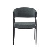 Christopher Knight Home Silas Upholstered Armrest Dining Chairs with Metal Legs (Set of 4) - 4 of 4