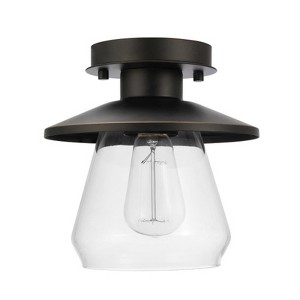 Globe Electric Nate 8.14 in. H X 8 in. W X 8 in. L Oil Rubbed Bronze Ceiling Light - 1 of 1