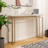 Costway 47" Faux Marble Top Console Table Modern Entryway Table with Anti-toppling Kit - image 2 of 4