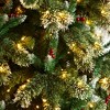 Nearly Natural 10-ft Frosted Swiss Pine Artificial Christmas Tree with 850 Clear LED Lights and Berries - 3 of 4