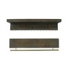 HomeRoots Set Of Two Brown Wood Wall Mounted Accent Shelves With Hooks - 4 of 4