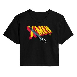 Women's - Marvel - Xmen Claw Rip Cropped Graphic T-Shirt - 1 of 4
