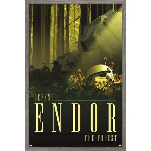 Trends International Star Wars: Endor - See the Forest by Russell Walks Framed Wall Poster Prints - 1 of 4