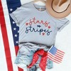 Simply Sage Market Women's Patriotic Stars and Stripes Cursive Short Sleeve Graphic Tee - 3 of 4
