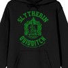 Harry Potter Slytherin Quidditch Crest Long Sleeve Black Adult Hooded Sweatshirt - image 2 of 3