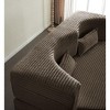 Kumasinova Modern Teddy Fabric Foam-Filled Floor Sofa with 2 Pillows, Convertible Sleeper Sofa Bed, 15" Full Size Folding Mattress for Living Room - 2 of 4