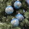 Glass Christmas Tree Ornaments - 67mm/2.63" [4 Pieces] Decorated Balls from Christmas by Krebs Seamless Hanging Holiday Decor - 3 of 4