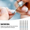 Unique Bargains Emery Nail Drill Bit Set for Acrylic Nails 3/32 Inch Nail Art Tools 44.2mm Length Blue 10 Pcs - 2 of 4