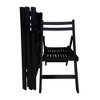 Sevobal Outdoor Portable Chairs 4 piece Slatted Wood Folding Chair Set for Kitchen Special Events Outdoor Backyard Garden, Black, 15.6"*22.8"*31" - 4 of 4