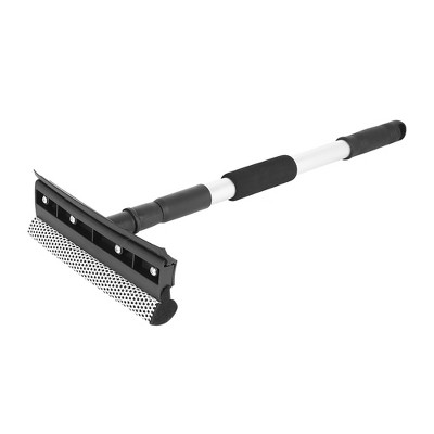 Unique Bargains 76x20x8mm Car Windshield Snow Brush Removal Extendable with Ice Scraper and Grip